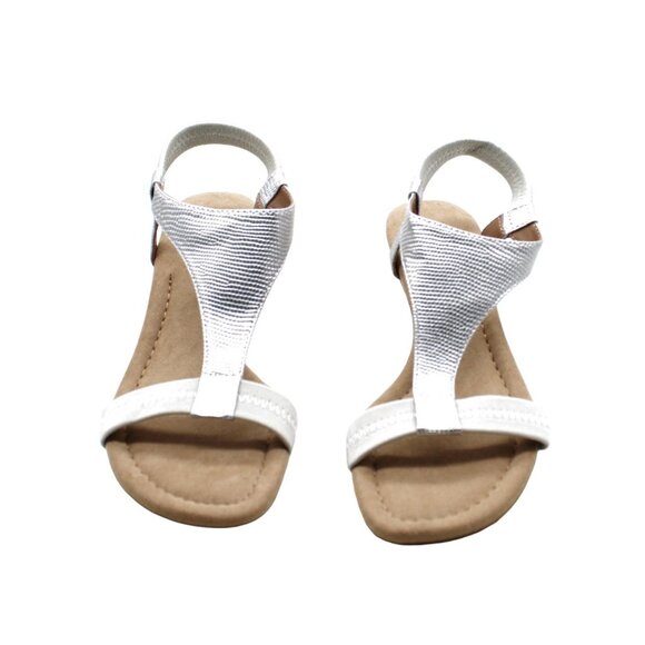 Style & Co Silver Wedge Sandals - Picture 2 of 8